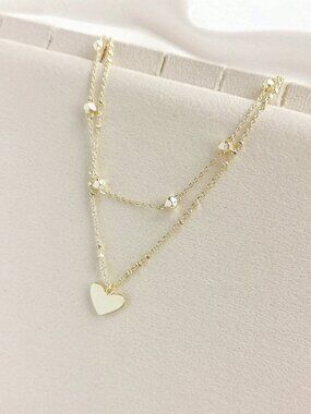 Kendra Scott Ari Heart Gold Necklace NEW